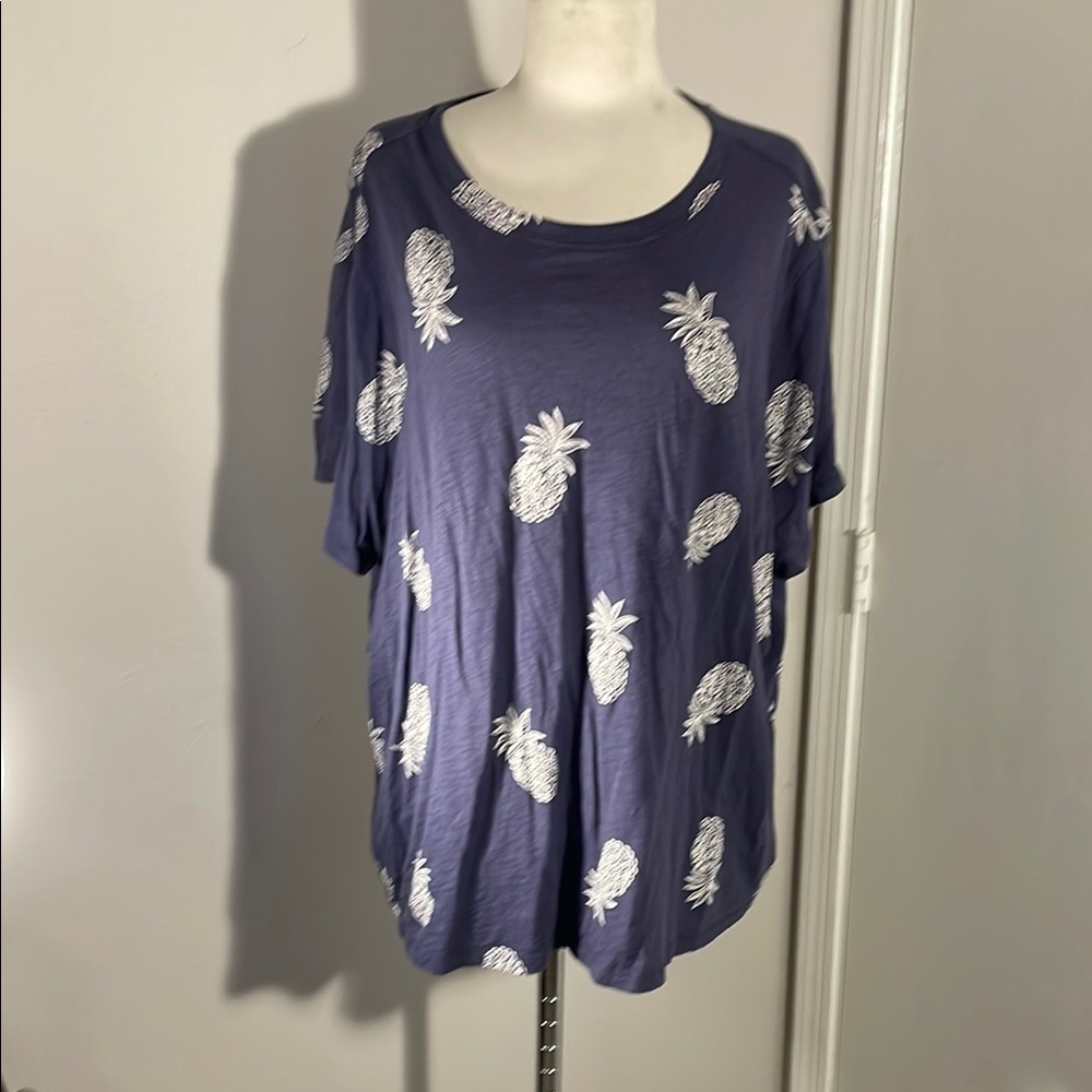 Old Navy Blue Boxy Short Sleeve T-Shirt